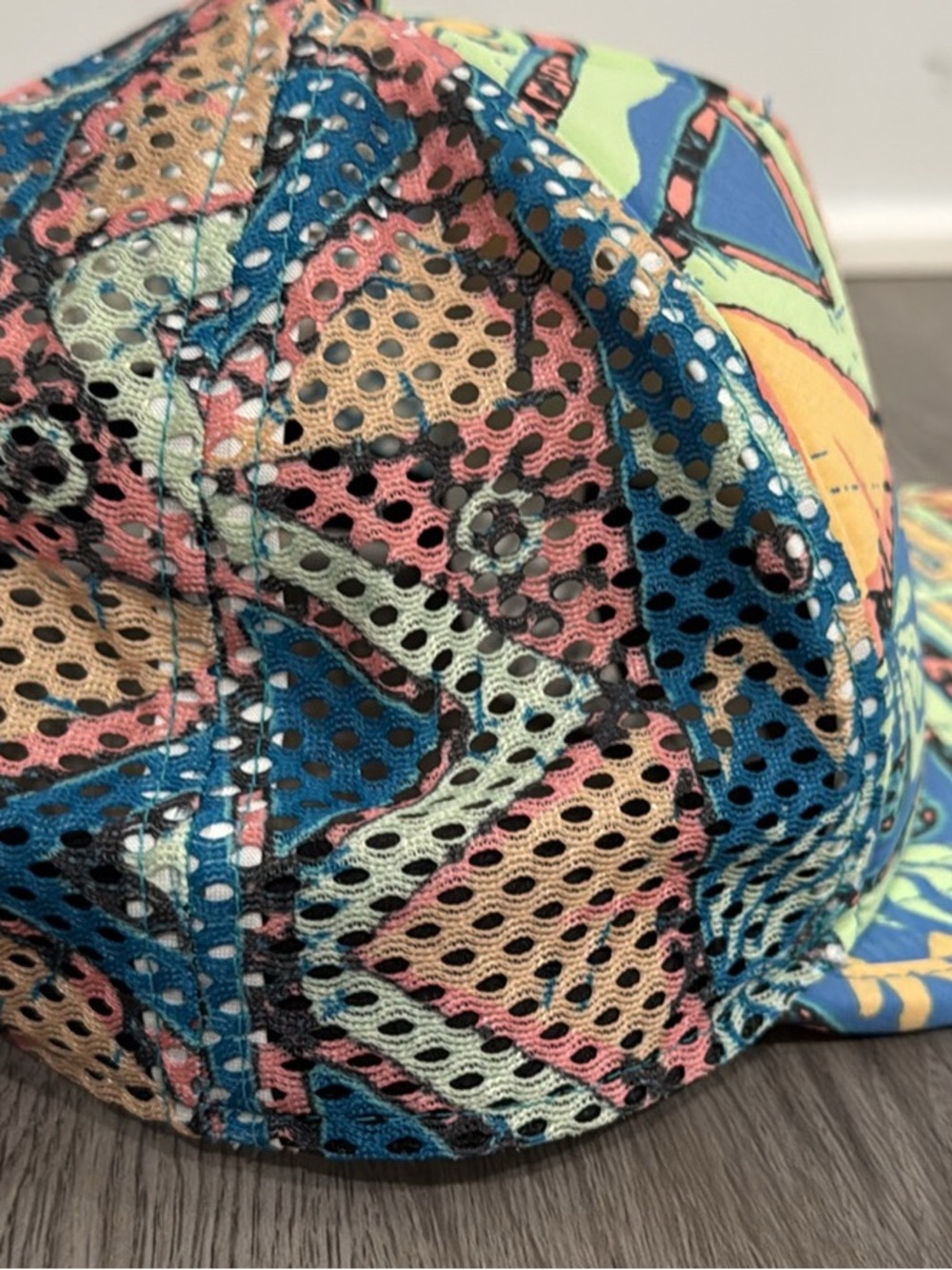 Patagonia Neon Tribal Print Snapback Hat - Blue, Yellow, Coral, Lime - Picture 8 of 10